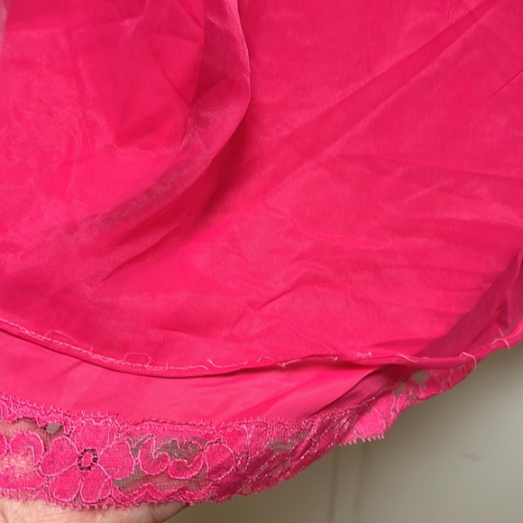 vintage aristocraft by superior‎ lace hot pink sleep gown - Picture 4 of 6